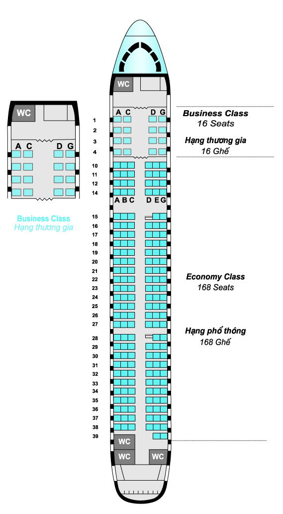 Vietnam Airlines Airbus A321 Seating Chart